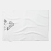 Morel Foaged Mushrooms | Hand getrokken schets ont Theedoek (Horizontaal)