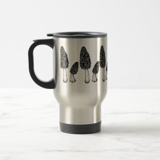Morel Illustration Coffee Mok/Travel Mug Reisbeker (Links)