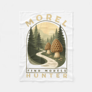 Morel jager shirt vind morels paddestoelen jagen fleece deken