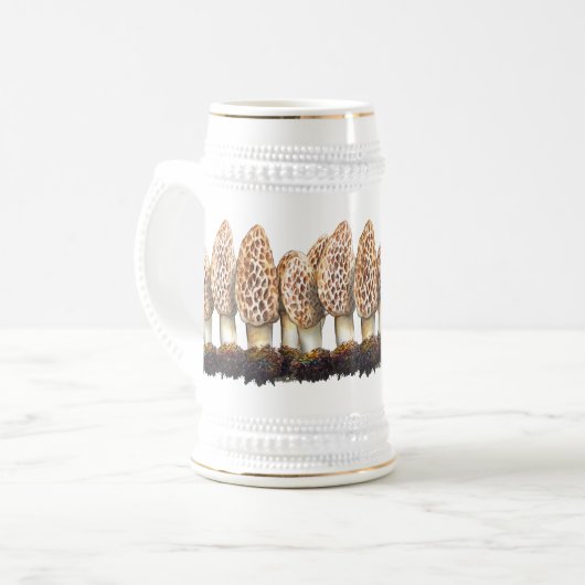 Morel Mushroom 22oz Beer Mok (Voorkant links)