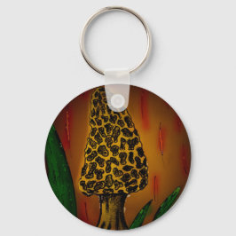 Morel Mushroom Art Sleutelhanger
