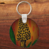 Morel Mushroom Art Sleutelhanger (Voorkant)