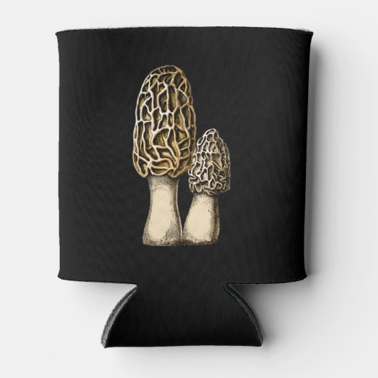 Morel Mushroom Botanische illustratie Blikjeskoeler (Voorkant)