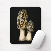 Morel Mushroom  Botanische illustratie Muismat (Met muis)