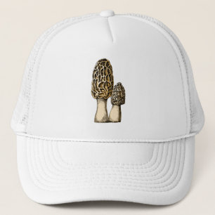 Morel Mushroom  Botanische illustratie Trucker Pet