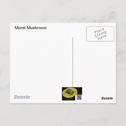 Morel Mushroom Briefkaart (Achterkant)