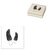 Morel Mushroom Drawing Rubberstempel (Gestempeld)