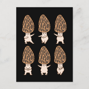 Morel Mushroom Fungi Hunter Mycology Gift Morels Briefkaart