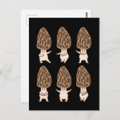 Morel Mushroom Fungi Hunter Mycology Gift Morels Briefkaart (Voorkant / Achterkant)