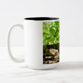 Morel Mushroom - Gem van het bos Tweekleurige Koffiemok (Links)