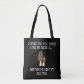 Morel Mushroom Hunter Funny Foraging Tote Bag (Voorkant)