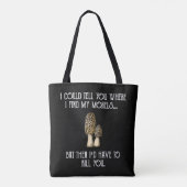 Morel Mushroom Hunter Funny Foraging Tote Bag (Achterkant)