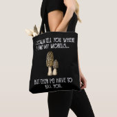 Morel Mushroom Hunter Funny Foraging Tote Bag (Dichtbij)