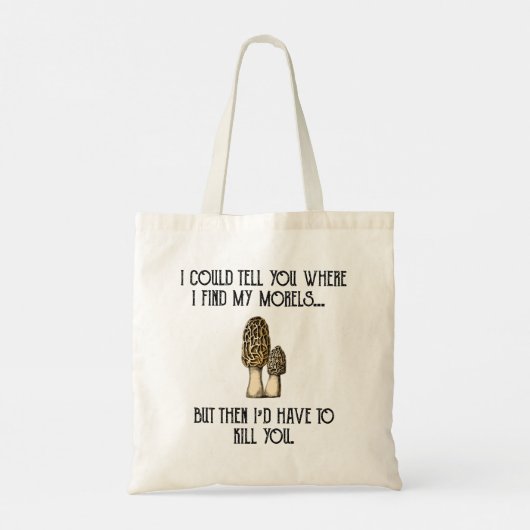 Morel Mushroom Hunter Funny Foraging Tote Bag (Achterkant)