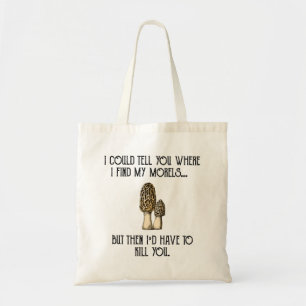 Morel Mushroom Hunter Funny Forting Tote Bag