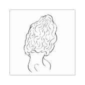 Morel Mushroom Hunter Wood Art Stamp Rubberstempel (Afrduk)