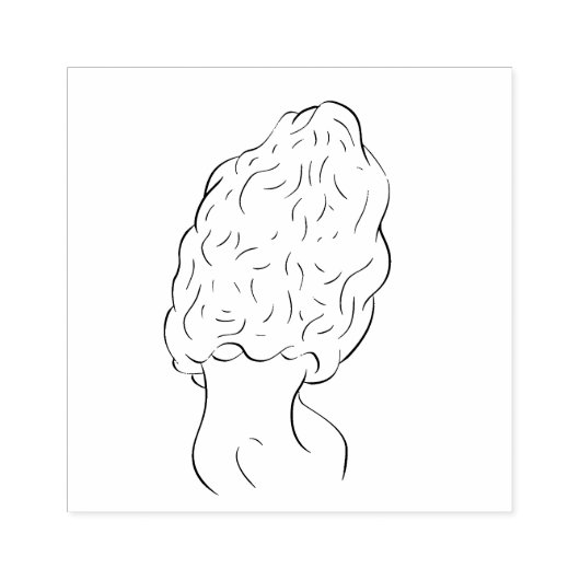 Morel Mushroom Hunter Wood Art Stamp Rubberstempel (Afrduk)