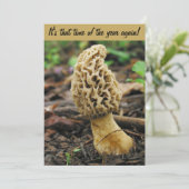 Morel Mushroom Hunting Invitation Kaart (Staand voorkant)
