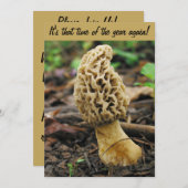 Morel Mushroom Hunting Invitation Kaart (Voorkant / Achterkant)