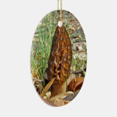 Morel Mushroom Keramisch Ornament (Rechts)