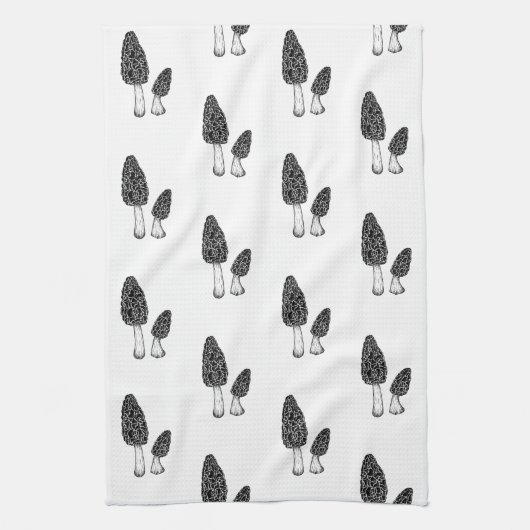Morel Mushroom Kitchen Towel Theedoek (Verticaal)