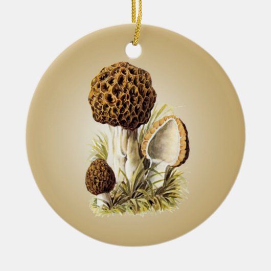 Morel Mushroom Ornament (Voorkant)