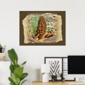 Morel Mushroom Poster (Thuiskantoor)