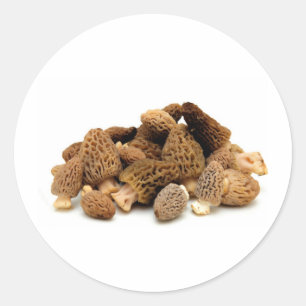 Morel Mushroom Ronde Sticker