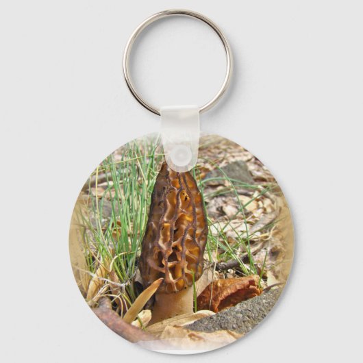 Morel Mushroom Sleutelhanger (Voorkant)