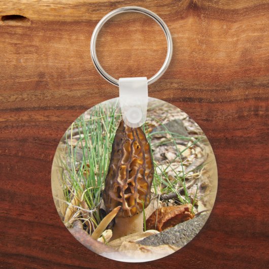 Morel Mushroom Sleutelhanger (Voorkant)