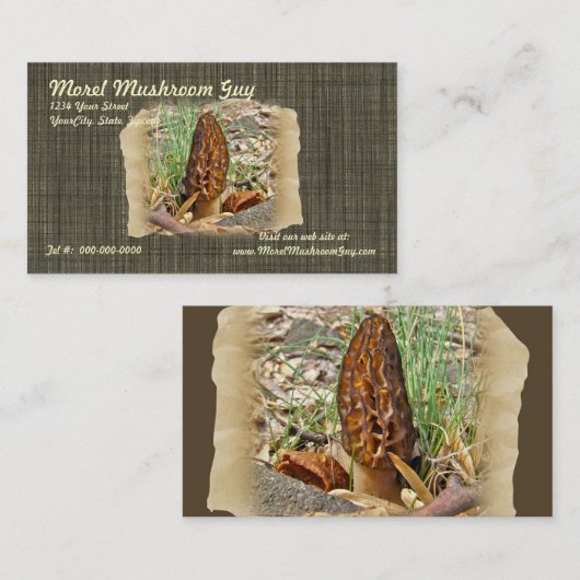 Morel Mushroom Visitekaartje (Voorkant / Achterkant)