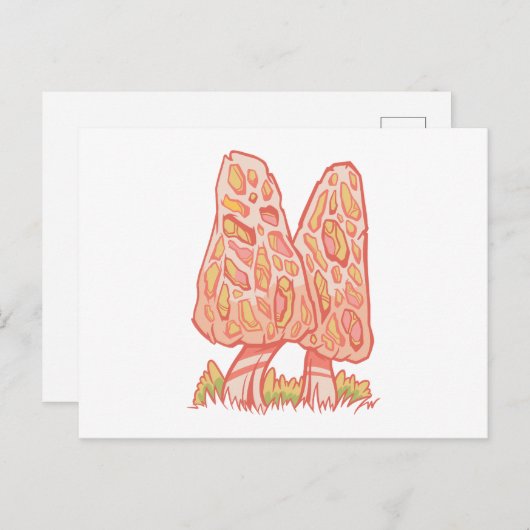 Morel Mushrooms Briefkaart (Voorkant / Achterkant)