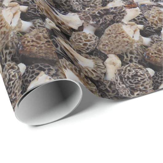 Morel Mushrooms Cadeaupapier (Rol Hoek)