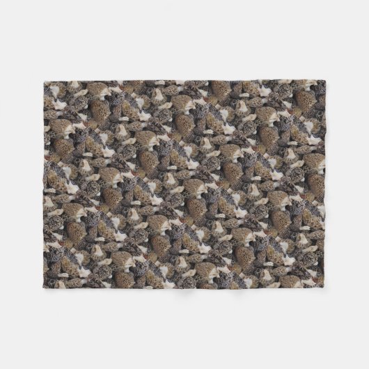 Morel Mushrooms Fleece Deken (Voorkant (Horizontaal))