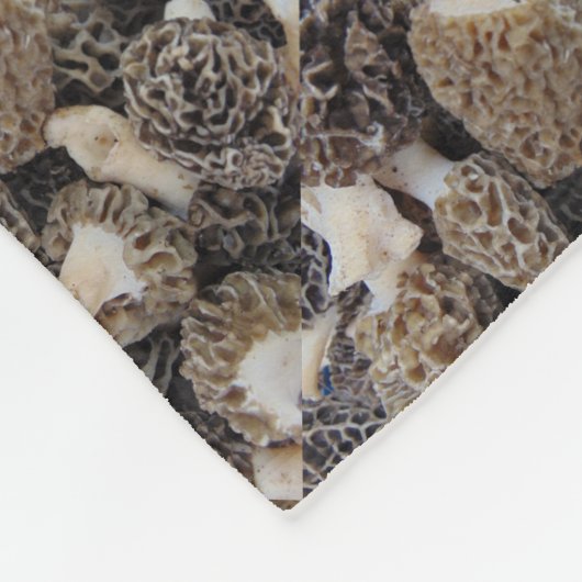 Morel Mushrooms Fleece Deken (Hoek)