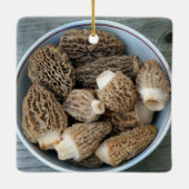 Morel Mushrooms Keramisch Ornament (Achterkant)