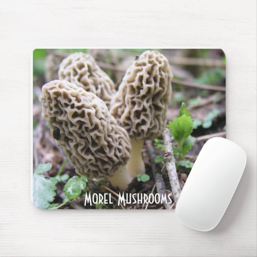 Morel Mushrooms Mousepad Muismat (Met muis)