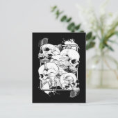 Morel Mushrooms Natuur Witchy Skull Briefkaart (Staand voorkant)
