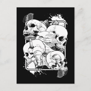 Morel Mushrooms Natuur Witchy Skull Briefkaart