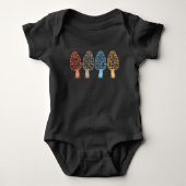 Morel Mushrooms  Retro Hunters Mycology Romper (Voorkant)