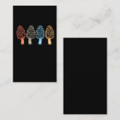 Morel Mushrooms Retro Hunters Mycology Visitekaartje (Voorkant / Achterkant)