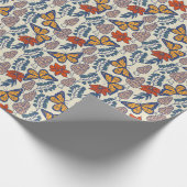 Morel paddenstoel en Monarch Butterfly Wrapping Pa Cadeaupapier (Hoek)