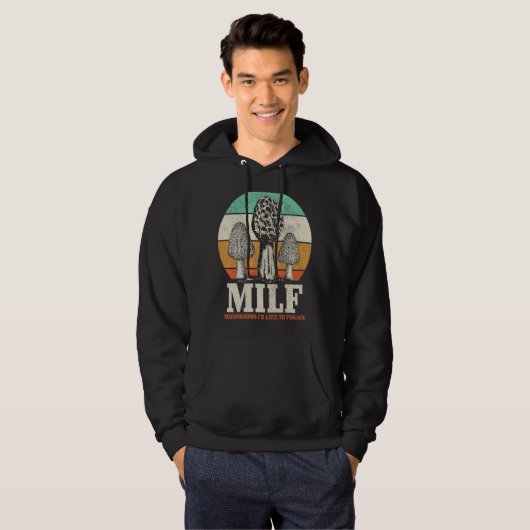 Morel Paddenstoel Hunting MI L F Paddenstoelen vin Hoodie (Voorkant volledig)