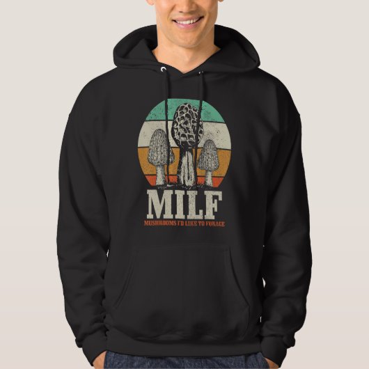 Morel Paddenstoel Hunting MI L F Paddenstoelen vin Hoodie (Voorkant)