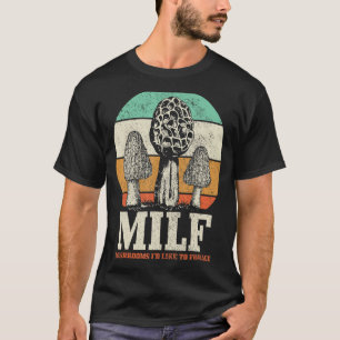 Morel Paddenstoel Hunting MI L F Paddenstoelen vin T-shirt