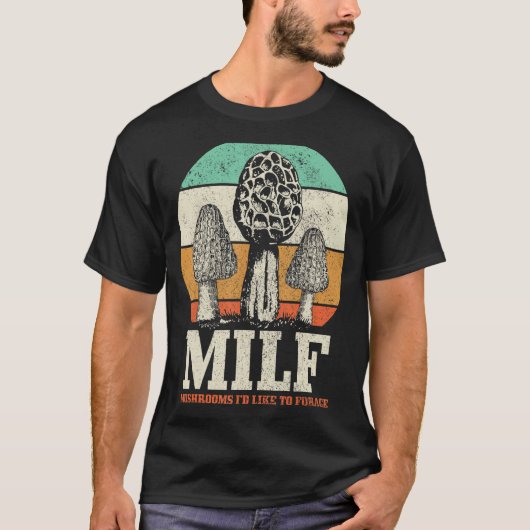 Morel Paddenstoel Hunting MI L F Paddenstoelen vin T-shirt (Voorkant)