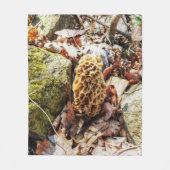 Morel paddenstoel in het wild fleece deken (Voorkant)