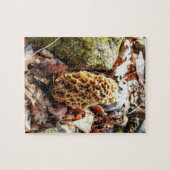 Morel paddenstoel in het wild legpuzzel (Horizontaal)