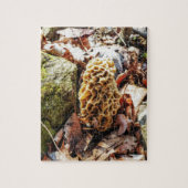 Morel paddenstoel in het wild legpuzzel (Verticaal)
