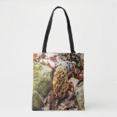 Morel paddenstoel in het wild tote bag (Voorkant)